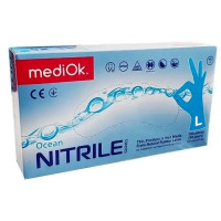 Рукавички нітрилові, L-9, без пудри, нестерильнi, блакитні, 100шт/уп, Ocean, ТМ MediOK