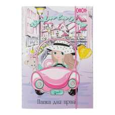 Папка для праці TRAVEL GIRL, картонна, на гумках А4+ (300*212*28 мм), KIDS Line, TM ZiBi