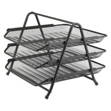 Лоток горизонтальний 3в1, 350x295x236мм, металевий, чорний, TM Axent