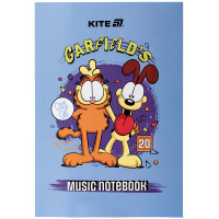 Зошит для нот, А4, 20арк, Garfield-1, TM Kite