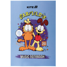 Зошит для нот, А4, 20арк, Garfield-1, TM Kite