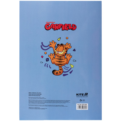 Зошит для нот, А4, 20арк, Garfield-1, TM Kite