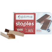 Скоби для степлера, №24/6, 1000шт, мідні, TM Optima
