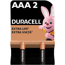 Елемент живлення батарейка, AAA, LR03, 1.5V, 2шт/уп, Basic, TM Duracell
