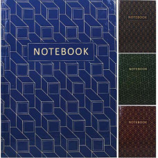 Книга обліку А4, 80арк, клітинка, обклад. тверда картонна, асорті, Notebook, TM Mizar