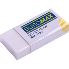 Ластик (гумка), 50x23x9мм, прямокутний, в паперовій обгортці, TM Buromax