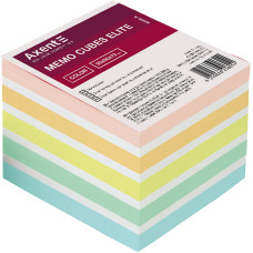 Блок паперу для нотаток, не склеєний, 90х90мм, 740арк, кольоровий мікс, Elite Color, ТМ Axent