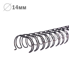 Пружина металева, d=14мм, товщина 101-120 арк, чорна, 100шт/уп, ТМ Fellowes