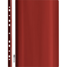 Швидкозшивач, А4, з прозорим верхом та перфорацією, PP, помаранч, бордовий, TM Economix