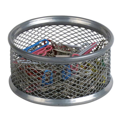 Підставка для скріпок, 80х40мм, металева, срібло, TM Axent