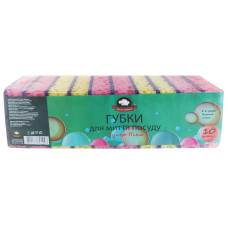 Губка для посуду, 85х58х30мм, 10шт/уп, Супер Піна, ТМ Зручні дрібниці