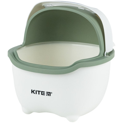 Контейнер для сміття, 16х21см, настільний, біло-зелений, TM Kite