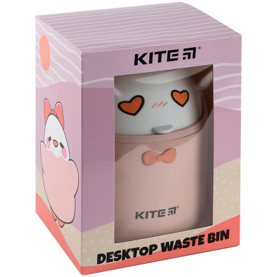 Контейнер для сміття, 16х12.5см, настільний, персиковий, TM Kite