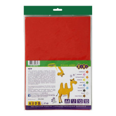 Набір кольорового паперу фетрового, А4, 10 аркушів: 10 кольорів, 1.2/1.5 мм, KIDS Line, TM ZiBi