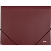 Папка на гумках, А4, пластикова, бордова, TM Axent