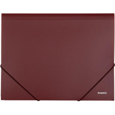 Папка на гумках, А4, пластикова, бордова, TM Axent