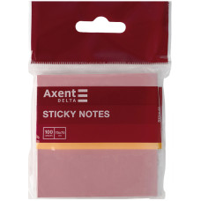Блок паперу для нотаток клейкий, 75x75мм, 100арк, рожевий, TM Delta by Axent