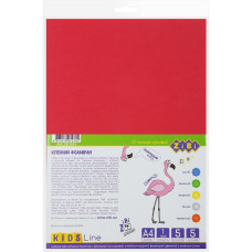 Фоаміран кольор. з клейк. шаром, А4, 5арк, - 5 кольорів, 1мм, KIDS Line, TM ZiBi