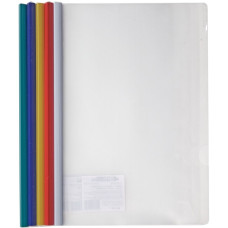 Папка-швидкозшивач, А4, з планкою-затиском, 6мм/35арк, асорті, TM 4Office