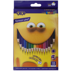 Олівці кольорові, 18 кольорів, SMART Line, ТМ ZiBi