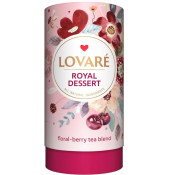 Чай квітково-ягідний, 80г, розсипний, в тубі, Королівський десерт, ТМ Lovare