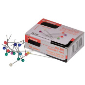 Булавки-бусинки, кольорові, довжина 28мм, 100шт/уп, TM Norma