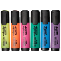 Набір маркерів текстових, лінія 1-4мм, 6 кольорів, TM 4Office