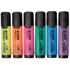 Набір маркерів текстових, лінія 1-4мм, 6 кольорів, TM 4Office