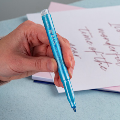 Фломастери, 6 кольорів, з блискітками, пастель, Creative, TM Kite