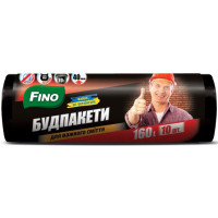 Пакети для сміття, 160л, 10шт, 87х120см, чорні, ТМ FINO (Мелочи Жизни)