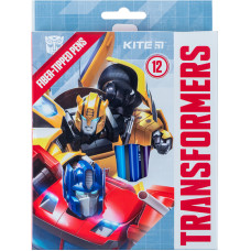 Фломастери, 12 кольорів, Transformers, TM Kite