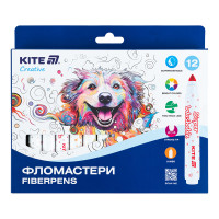 Фломастери, 12 кольорів, Creative Superwashable Jumbo, TM Kite