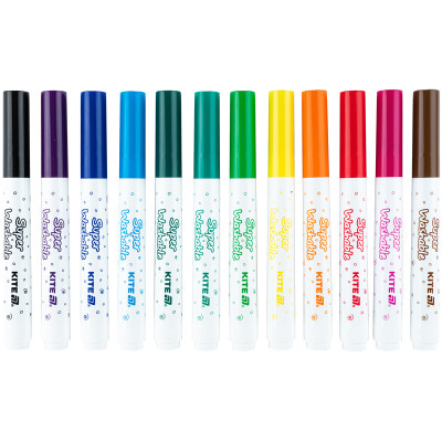 Фломастери, 12 кольорів, Creative Superwashable Jumbo, TM Kite