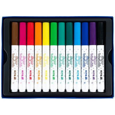 Фломастери, 12 кольорів, Creative Superwashable Jumbo, TM Kite