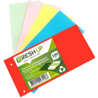 Індекс розділювач, 105х240мм, 100шт, кольоровий, картон, асорті, TM Fresh Up