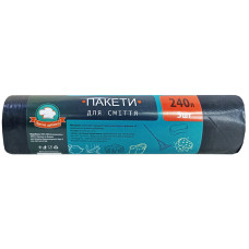 Пакети для сміття, 240л, 5шт, 95х115см, чорні, TM Зручні дрібниці