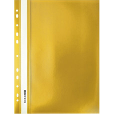 Швидкозшивач, А4, з прозорим верхом та перфорацією, PP, помаранч, жовтий, TM Economix