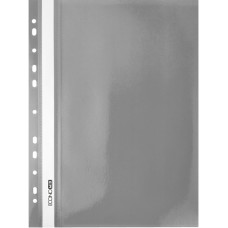 Швидкозшивач, А4, з прозорим верхом та перфорацією, PP, помаранч, сірий, TM Economix