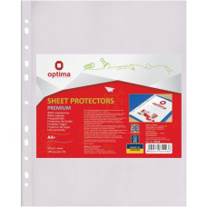 Файл для документів, А4+, 50мкм, 100шт, глянець, Premium, TM Optima