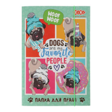 Папка для праці LOVELY DOG, картонна, на гумках А4+ (300*212*28мм), KIDS Line, TM ZiBi