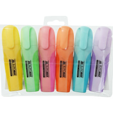 Набір маркерів текстових, лінія 2-4мм, 6 кольори, Pastel, TM Buromax