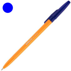 Ручка кулькова, лінія 0.7мм, синя, корпус помаранчевий, TM Delta by Axent