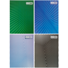 Книга обліку А4, 96арк, клітинка, обклад. картонна, асорті, TM Buromax