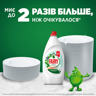 Засіб для миття посуду, 900мл, Чайне дерево та м'ята, Sensitive, TM Fairy