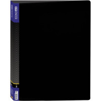 Папка на 4 кільця, А4, 30мм, з карманцем, пластикова, чорна, ТМ Economix