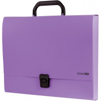 Портфель пластиковий, А4, 1 віддідення, на застібці, фіолетовий, TM Economix