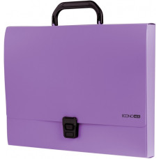 Портфель пластиковий, А4, 1 віддідення, на застібці, фіолетовий, TM Economix