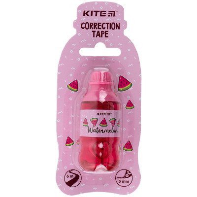 Коректор стрічковий, 5мм, 6м, Watermelon, TM Kite