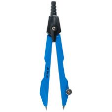 Циркуль, 120мм, металевий, у футлярі, +грифель, синій, Techno, TM Kite