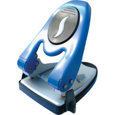 Діркопробивач на 60арк, металевий корпус, з лінійкою, синій, TM Economix